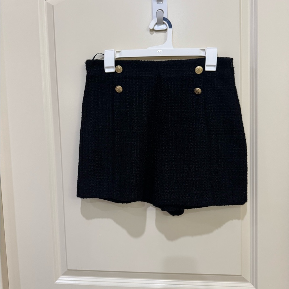 Zara Black High Waist Women Shorts